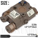 ACTIONUNION Airsoft PEQ-15 IR Laser + Visible Red Laser + White LED Flashlight (Tan)