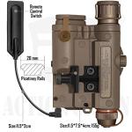 ACTIONUNION Airsoft PEQ-15 Pro IR Laser + UHP Visible Green Laser + White LED Flashlight (Tan)