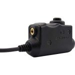 EARMOR Tactical Kenwood, Baofeng Version PTT Military Standard 7.0 Plug for Radio Adapter Black