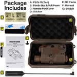 ACTIONUNION Airsoft PEQ-15 IR Laser + Visible Red Laser + White LED Flashlight (Tan)