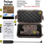 ACTIONUNION Airsoft PEQ-15 Pro IR Laser + UHP Visible Green Laser + White LED Flashlight (Tan)