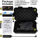 ACTIONUNION Airsoft PEQ-15 IR Laser + Visible Red Laser + White LED Flashlight (Black)