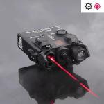 PEQ-15/DABL-A2/NAGL Red/Green Laser Dot IR Indicator Sight with M300A/M600C Flashlight & Dual Control Pressure Button Switch，604 Lumen White LED Scout Lights Torch