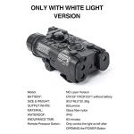 NOBUHIRO Tactical Airsoft Laser ONLY with Steady + Strobe White LED Flashlight 2 Modes, Upgrade PEQ Box with Remote Pressure Switch, Fit for AEG GBB CQB 20mm Picatinny Rail
