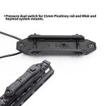 Jmtac Augmented Dual Remote Pressure Switch Assembly for M Series Scout Light and PEQ Box 2.5 Plug Double Tape Switches (Black-2.5 Plug)