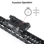 NOBUHIRO Tactical Airsoft Laser ONLY with Steady + Strobe White LED Flashlight 2 Modes, Upgrade PEQ Box with Remote Pressure Switch, Fit for AEG GBB CQB 20mm Picatinny Rail