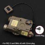 Remote Pressure Switch for 3.5mm Plugs DBAL-A2 / PEQ 15 Laser Tape Switch, Switch with Mlok/Keymod/20mm Picatinny Rail Three switchable Mount. (3.5mm Plug-Tan)
