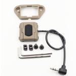 Remote Pressure Switch for 3.5mm Plugs DBAL-A2 / PEQ 15 Laser Tape Switch, Switch with Mlok/Keymod/20mm Picatinny Rail Three switchable Mount. (3.5mm Plug-Tan)