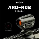 Holosun ARO- Advanced Rifle Optic-Red Dot Sight with Shake Awake, 22mm Optical Window, 12 Brightness Settings, Co-Witness & Low Mounts Included (2 MOA - Red Dot, Red (ARO-RD2))