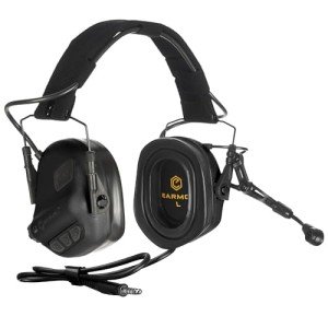 EARMOR M32 PLUS Tactical Headset for Helmet - Noise Canceling Headphones with mic for Shooting & Hunting Earmuffs, Nato TP120 Jacket Black