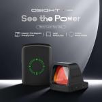 OLIGHT Osight 3 MOA Rechargeable Dot Open Reflex Sight with Charging Cover, Tactical Parallax-Free Sights, Picatinny Mount Compatible - Green/Red Dot Options
