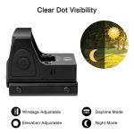 RMR Red Dot Sight, Tactical 20mm Red Dot Sight 3 MOA Pistol Scope Adjustable Brightness with Glock Mount, Reflex Sight Pistol Scope Red Dot Scope Shockproof