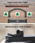 CVLIFE WolfCloak X02 Motion Awake Red Dot Sight for RMR Cut Footprint, 3 MOA Red Dot Open Reflex Optics Sight, 24mm Lens Red Dot Scope for Full-Sized Pistols, Adapter for MOS & 21mm Picatinny Base