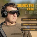 EARMOR M32 PLUS Tactical Headset for Helmet - Noise Canceling Headphones with mic for Shooting & Hunting Earmuffs, Nato TP120 Jacket Black