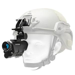 NVG30 Night Vision Goggles Night Vision Monocular,PVS-14 Tactical Helmet Mounted with binoculars,4 Color Modes 4X Magnification,Day&Night Use,HD Record&Playback for Camping Surveillance Wifi