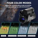 BINOCK NVG30 Helmet Night Vision Monoculars, PVS-14 Long Range Infrared Digital Goggles with 4 Color Modes 1-4X Magnification, Day&Night Use NVG WiFi for Camping Surveillance
