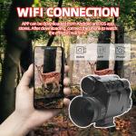 BINOCK NVG30 Helmet Night Vision Monoculars, PVS-14 Long Range Infrared Digital Goggles with 4 Color Modes 1-4X Magnification, Day&Night Use NVG WiFi for Camping Surveillance