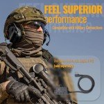 EARMOR M32 PLUS Tactical Headset for Helmet - Noise Canceling Headphones with mic for Shooting & Hunting Earmuffs, Nato TP120 Jacket Black