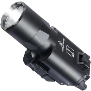 TEEWOOM Tactical Flashlight 300U Style Weapon Light 1200 Lumens Pistol Flashlight Picatinny Flashlight Black