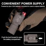 Zhongren X300-A Universal LED Tactical Flashlight 800-Lumen with Replaceable Slot Mount for Pistol and WeaponLight or Helmet ARC Rail (Tan)