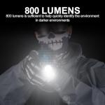 Zhongren X300-A Universal LED Tactical Flashlight 800-Lumen with Replaceable Slot Mount for Pistol and WeaponLight or Helmet ARC Rail (Tan)