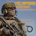 EARMOR M32 PLUS Tactical Headset for Helmet - Noise Canceling Headphones with mic for Shooting & Hunting Earmuffs, Nato TP120 Jacket, Green