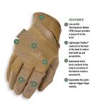 Mechanix Wear: Tactical Specialty 0.5mm High-Dexterity Work Gloves with Secure Fit and Precision Feel, Tactical Gloves for Airsoft, Paintball, Utility Use, Gloves for Men (Brown, Medium)