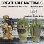Sutekus Tactical Gloves Hard Knuckle Gloves with Touchscreen Fingers Hand Gear for Hiking, Camping, Hunting, Combat, Shooting, Cycling, Motorcycle (Green, Medium)