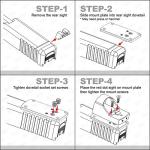 DPP Titanium Rear Sight Dovetail Mount/Mounting Plate/Adapter Compatible with Glock Vortex Venom & Viper, Burris Fastfire, Docter,Ade