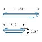 UTG Super Slim RDM20 Mount for Rear Sight Dovetail, Glock