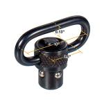 UTG Standard Push Button QD Sling Swivel, 1" Loop , Black