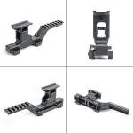 NECARL Tactical Group Type HY Mount Red Dot Riser Mount Laser Combo Adapter Mount Base Picatinny Rail Riser Scope Mount for T1 T2 Optic Scope Sight Holographic (4BK)