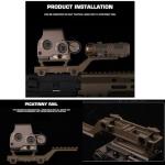 Tactical T1 Hydra Mount Metal Bracket Adapter 20mm Guide Rail for Airsoft Paintball Hunting (Tan)