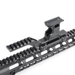 NECARL Tactical Group Type HY Mount Red Dot Riser Mount Laser Combo Adapter Mount Base Picatinny Rail Riser Scope Mount for T1 T2 Optic Scope Sight Holographic (4BK)