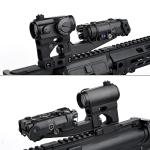 rdzzwxw Red Dot Riser Picatinny Riser Mount, 2" Red Dot Sight Laser Combo Mount, Tactical Optic Riser with Front Extended Riser Mount, for T1 T2 H1 H2 Optic Scope Laser Sight