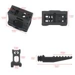 rdzzwxw Red Dot Riser Picatinny Riser Mount, 2" Red Dot Sight Laser Combo Mount, Tactical Optic Riser with Front Extended Riser Mount, for T1 T2 H1 H2 Optic Scope Laser Sight