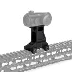 QIRUIMY T1 T2 Height Telescope Metal Riser Mount for 20mm Picatinny Rail (BK)