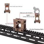 Phoking Red Dot Riser Mount Picatinny Riser Mounts for T1 T2 H1 H2 Optic Sight Accepts All Footprint Optics