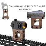 Phoking Red Dot Riser Mount Picatinny Riser Mounts for T1 T2 H1 H2 Optic Sight Accepts All Footprint Optics