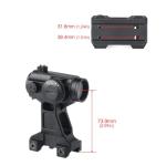 rdzzwxw Tactical Red Dot Riser Mount, Metal Picatinny Riser Scope Adapter Mount for T1 T2 Optic Sight, 2.91" Optic Centerline Optic Riser, Fit for 20mm Picatinny Rail