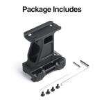 rdzzwxw Tactical Red Dot Riser Mount, Metal Picatinny Riser Scope Adapter Mount for T1 T2 Optic Sight, 2.91" Optic Centerline Optic Riser, Fit for 20mm Picatinny Rail