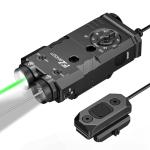 EZshoot 1600 Lumens Rifle Flashlight/IR Illuminator with Green/IR Laser 4-in-1 Combo Magnetic Rechargeable, Tactical Flashlight for Rifle with Remote Switch, Compatible with Picatinny and M-Rail