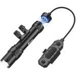 EZshoot 2500 Lumens Rifle Light Compatible with M-Rail, Rechargeable Ar Light with Magnetic Remote Pressure Switch, Tactical Rifle Flashlight with Strobe Mode for Home Defence and Hunting
