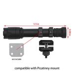 Phoking Tactical Flashlight Rifle Weapon Light M600C Mlok Flashlight LED White Light Tactical Light with Pressure Switch Black