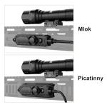 Feyachi Tactical Flashlight- 1200 Lumen LED Rifle Light,Waterproof with Picatinny/M Lock Mount, Pressure Switch Included (Fixed Picatinny Mounted)