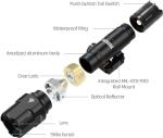 Feyachi Tactical Flashlight- 1200 Lumen LED Rifle Light,Waterproof with Picatinny/M Lock Mount, Pressure Switch Included (Fixed Picatinny Mounted)