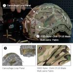 Tactical Helmet camo Cover for Fast Helmet in Size M/L, Paintball Shooting Gear - 500D Nylon -Without Helmet(camo)