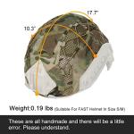 Tactical Helmet camo Cover for Fast Helmet in Size M/L, Paintball Shooting Gear - 500D Nylon -Without Helmet(camo)