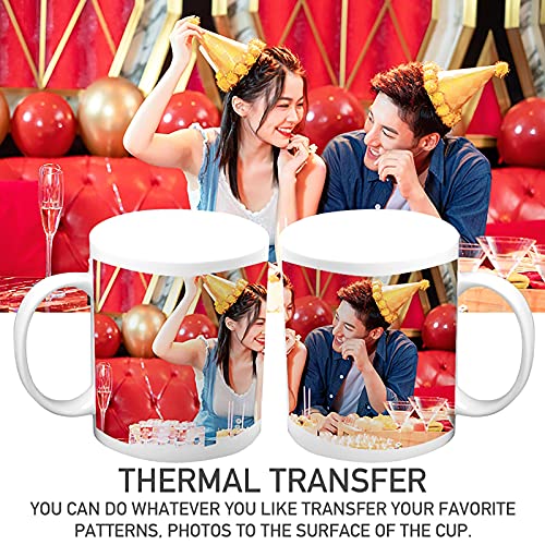 Set of 6 Classic White Coffee Mugs