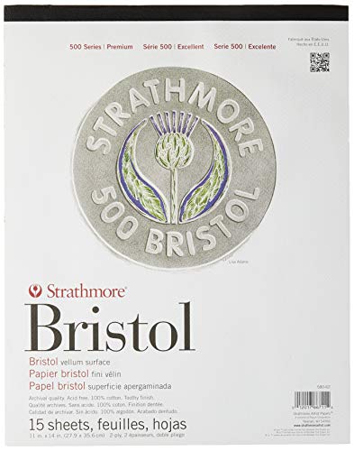 Strathmore 500 Series Bristol Vellum Art Paper, 11"x14